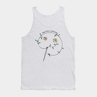 Hand Drawn Illustrations Beautiful Stitching Sewing Gift Tank Top